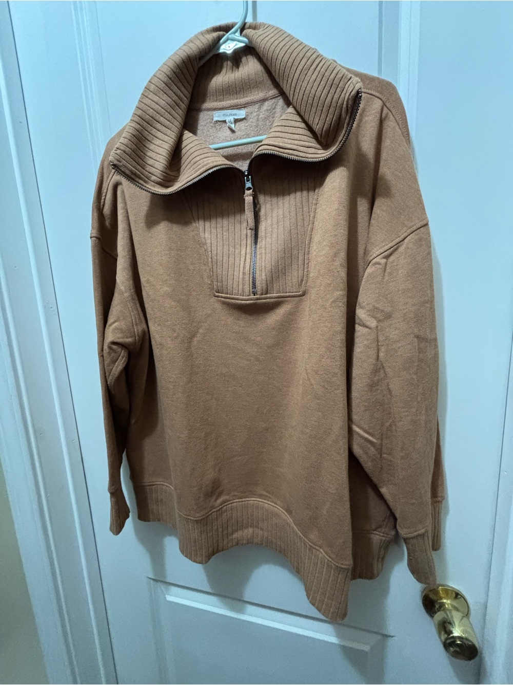 Maurice’s Half-Zip Funnel Neck Sweater - Camel